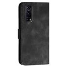 For vivo Y72 5G / iQOO Z3 YX0080 Grid Butterfly Embossed Pattern Flip Leather Phone Case with Lanyard(Black) - 3