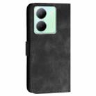 For vivo Y27s 4G Global YX0080 Grid Butterfly Embossed Pattern Flip Leather Phone Case with Lanyard(Black) - 3