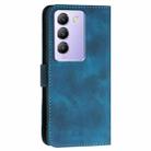 For vivo Y100 5G IDN YX0080 Grid Butterfly Embossed Pattern Flip Leather Phone Case with Lanyard(Dark Blue) - 2