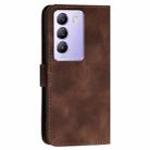 For vivo Y100 5G IDN YX0080 Grid Butterfly Embossed Pattern Flip Leather Phone Case with Lanyard(Coffee) - 3