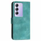 For vivo Y100 5G IDN YX0080 Grid Butterfly Embossed Pattern Flip Leather Phone Case with Lanyard(Light Blue) - 3