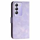 For vivo Y100 5G IDN YX0080 Grid Butterfly Embossed Pattern Flip Leather Phone Case with Lanyard(Light Purple) - 3