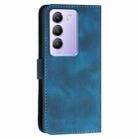For vivo Y200e 5G Global YX0080 Grid Butterfly Embossed Pattern Flip Leather Phone Case with Lanyard(Dark Blue) - 3