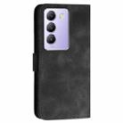 For vivo Y200e 5G Global YX0080 Grid Butterfly Embossed Pattern Flip Leather Phone Case with Lanyard(Black) - 3