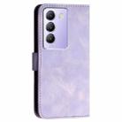 For vivo T3 5G IDN YX0080 Grid Butterfly Embossed Pattern Flip Leather Phone Case with Lanyard(Light Purple) - 3