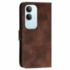 For vivo Y19s Global Grid Butterfly Embossed Pattern Leather Phone Case with Lanyard(Coffee) - 3