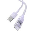 Baseus Gem Transparent 2.4A USB to 8 Pin Fast Charging Data Cable, Length:1m(Purple) - 2