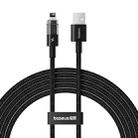 Baseus Gem Transparent 2.4A USB to 8 Pin Fast Charging Data Cable, Length:2m(Black) - 1