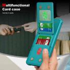 For Samsung Galaxy S24 FE 5G Vertical Flip Card Bag Holder Leather Phone Case(Cyan Green) - 3