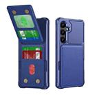 For Samsung Galaxy S24 FE 5G Vertical Flip Card Bag Holder Leather Phone Case(Dark Blue) - 1