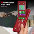 For Samsung Galaxy S24 FE 5G Vertical Flip Card Bag Holder Leather Phone Case(Red) - 3
