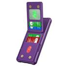 For Samsung Galaxy S25 5G Vertical Flip Card Bag Holder Leather Phone Case(Purple) - 2