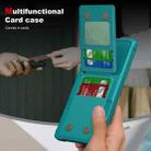 For Samsung Galaxy S25 Ultra 5G Vertical Flip Card Bag Holder Leather Phone Case(Cyan Green) - 3