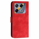 For Infinix GT 20 Pro 5G YX0080 Grid Butterfly Embossed Pattern Flip Leather Phone Case with Lanyard(Red) - 3