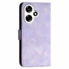 For Infinix Hot 30i YX0080 Grid Butterfly Embossed Pattern Flip Leather Phone Case with Lanyard(Light Purple) - 3