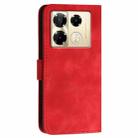 For Infinix Note 40 Pro+ 5G YX0080 Grid Butterfly Embossed Pattern Flip Leather Phone Case with Lanyard(Red) - 3