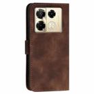 For Infinix Note 40 Pro+ 5G YX0080 Grid Butterfly Embossed Pattern Flip Leather Phone Case with Lanyard(Coffee) - 3