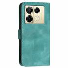 For Infinix Note 40 Pro+ 5G YX0080 Grid Butterfly Embossed Pattern Flip Leather Phone Case with Lanyard(Light Blue) - 3