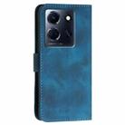 For Infinix Note 30 5G YX0080 Grid Butterfly Embossed Pattern Flip Leather Phone Case with Lanyard(Dark Blue) - 3