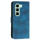 For Infinix Hot 50 4G YX0080 Grid Butterfly Embossed Pattern Flip Leather Phone Case with Lanyard(Dark Blue) - 3