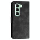 For Infinix Hot 50 4G YX0080 Grid Butterfly Embossed Pattern Flip Leather Phone Case with Lanyard(Black) - 3