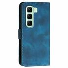 For Infinix Hot 50 5G YX0080 Grid Butterfly Embossed Pattern Flip Leather Phone Case with Lanyard(Dark Blue) - 3