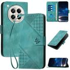 For Infinix Zero 40 4G / Zero 40 5G YX0080 Grid Butterfly Embossed Pattern Flip Leather Phone Case with Lanyard(Light Blue) - 1