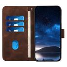 For Infinix Smart 6 Plus India Grid Butterfly Embossed Pattern Leather Phone Case with Lanyard(Coffee) - 3