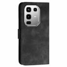 For Infinix Note 50 4G / Note 50 Pro 4G Grid Butterfly Embossed Pattern Leather Phone Case with Lanyard(Black) - 3