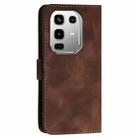 For Infinix Note 50 4G / Note 50 Pro 4G Grid Butterfly Embossed Pattern Leather Phone Case with Lanyard(Coffee) - 3