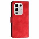 For Infinix Note 50x Grid Butterfly Embossed Pattern Leather Phone Case with Lanyard(Red) - 3