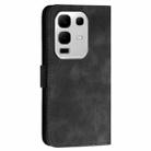 For Infinix Note 50x Grid Butterfly Embossed Pattern Leather Phone Case with Lanyard(Black) - 3
