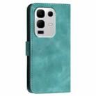 For Infinix Note 50x Grid Butterfly Embossed Pattern Leather Phone Case with Lanyard(Light Blue) - 3