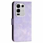 For Infinix Note 50x Grid Butterfly Embossed Pattern Leather Phone Case with Lanyard(Light Purple) - 3