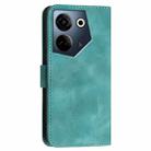 For Tecno Camon 20 / 20 Pro 4G YX0080 Grid Butterfly Embossed Pattern Flip Leather Phone Case with Lanyard(Light Blue) - 3