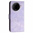 For Tecno Camon 30 Pro 5G YX0080 Grid Butterfly Embossed Pattern Flip Leather Phone Case with Lanyard(Light Purple) - 3