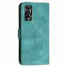 For Tecno Pova 3 YX0080 Grid Butterfly Embossed Pattern Flip Leather Phone Case with Lanyard(Light Blue) - 3