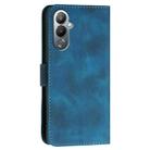 For Tecno Pova 4 YX0080 Grid Butterfly Embossed Pattern Flip Leather Phone Case with Lanyard(Dark Blue) - 3