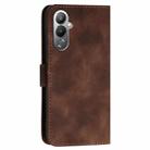 For Tecno Pova 4 YX0080 Grid Butterfly Embossed Pattern Flip Leather Phone Case with Lanyard(Coffee) - 3