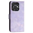 For Tecno Spark 10C YX0080 Grid Butterfly Embossed Pattern Flip Leather Phone Case with Lanyard(Light Purple) - 3