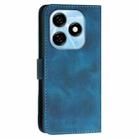 For Tecno Spark 20 4G / 20C 4G YX0080 Grid Butterfly Embossed Pattern Flip Leather Phone Case with Lanyard(Dark Blue) - 3