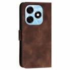 For Tecno Spark 20 4G / 20C 4G YX0080 Grid Butterfly Embossed Pattern Flip Leather Phone Case with Lanyard(Coffee) - 3