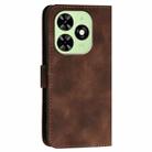 For Tecno Spark Go 2024 4G YX0080 Grid Butterfly Embossed Pattern Flip Leather Phone Case with Lanyard(Coffee) - 3