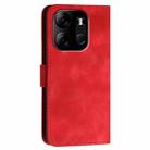 For Tecno Spark Go 2023 YX0080 Grid Butterfly Embossed Pattern Flip Leather Phone Case with Lanyard(Red) - 3