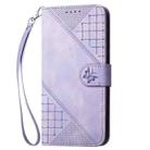 For Tecno Pova 6 Neo 5G / Spark 30 5G Grid Butterfly Embossed Pattern Leather Phone Case with Lanyard(Light Purple) - 2