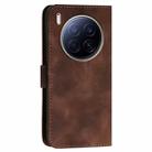 For Tecno Camon 40 Premier Grid Butterfly Embossed Pattern Leather Phone Case with Lanyard(Coffee) - 3