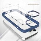 For iPhone 15 Pro Max Gold Shield 2 in 1 PC + TPU Shockproof Phone Case(Dark Blue) - 2