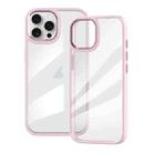 For iPhone 15 Pro Gold Shield 2 in 1 PC + TPU Shockproof Phone Case(Pink) - 1