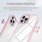 For iPhone 15 Pro Gold Shield 2 in 1 PC + TPU Shockproof Phone Case(Pink) - 3