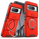 For Google Pixel 8 Pro Sliding Camshield Ring Holder Phone Case(Red) - 1